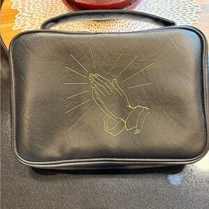 Black Prayer Hands Embroidered /Carry Bag